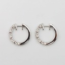 Frost Fratelli White Gold Pear Shape Hoop Earrings EAER-1836 #4