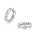 Andreoli White Gold Princess Cut Diamond Eternity Band R603