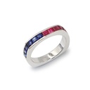 Frost Fratelli White Gold Sapphire & Ruby Ring