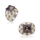 Andreoli White Gold Smoky Topaz Ring R4780 #2