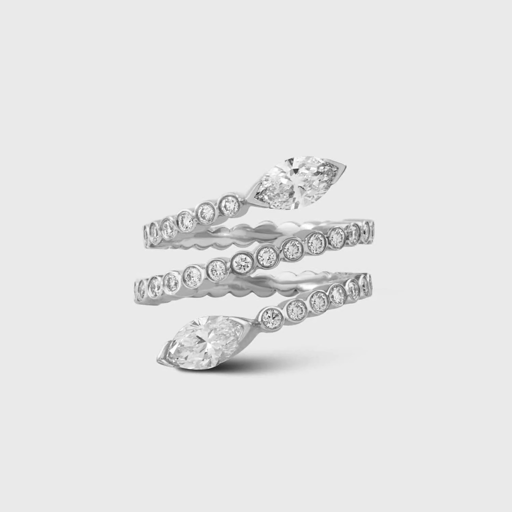 Jany Marcelle White Gold Violet Ring