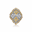 Andreoli White Gold Yellow Sapphire And Diamond Ring R750