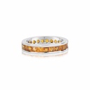Andreoli White Gold Yellow Sapphire Eternity Band R278 #2