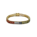 Andreoli Yellow Gold Arcobaleno Tennis Bracelet B50025