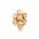 Andreoli Yellow Gold Citrine Flower Ring R4997 #2