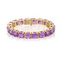 Andreoli Yellow Gold Elettra Amethyst Bracelet B-CDZ451