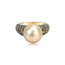 Andreoli Yellow Gold Gold Pearl Diamond Ring