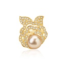 Andreoli Yellow Gold Golden Pearl Ring Yellow Gold R113