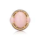Andreoli Yellow Gold Italian Coral And Pink Sapphire Ring R5848