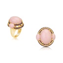 Andreoli Yellow Gold Italian Coral And Pink Sapphire Ring R5848 #2