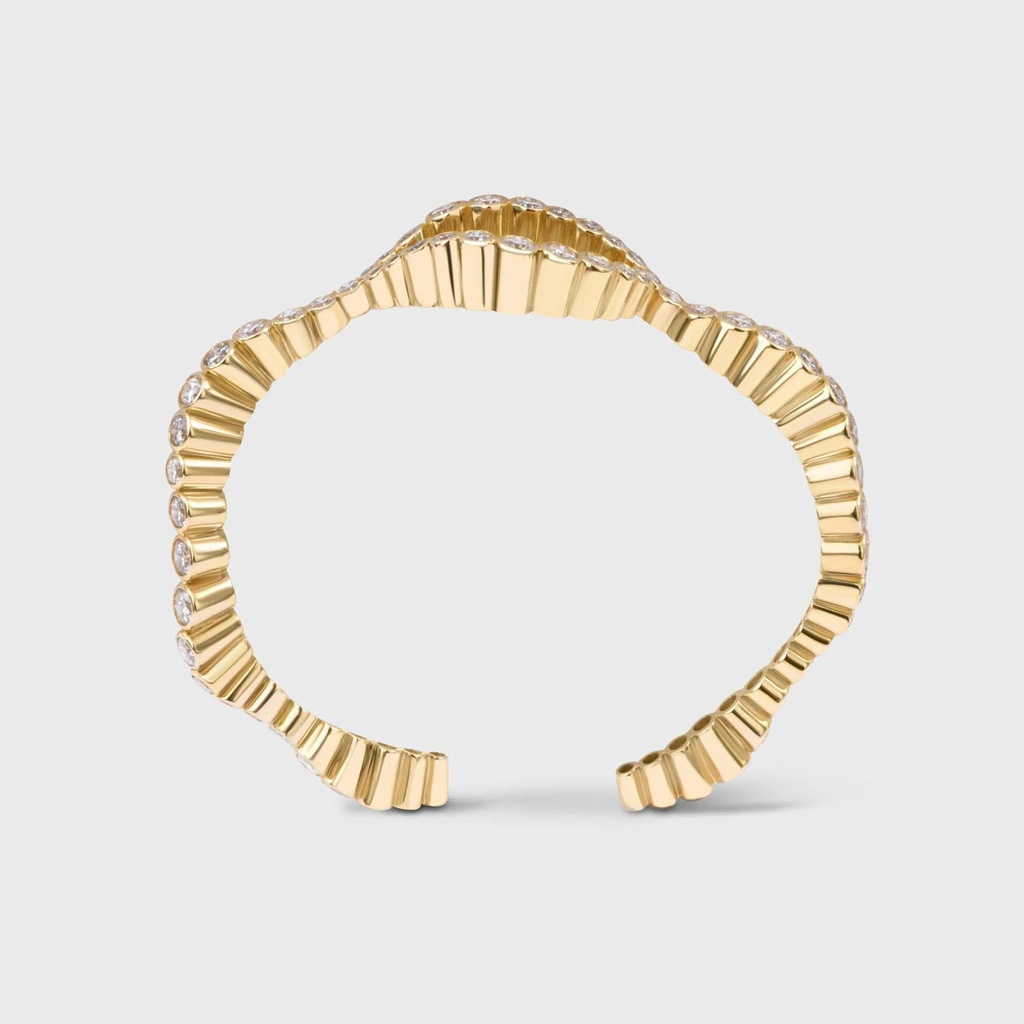 Jany Marcelle Yellow Gold Riviere Bangle #3