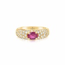 Andreoli Yellow Gold Ruby Engagement Ring Yellow Gold R127