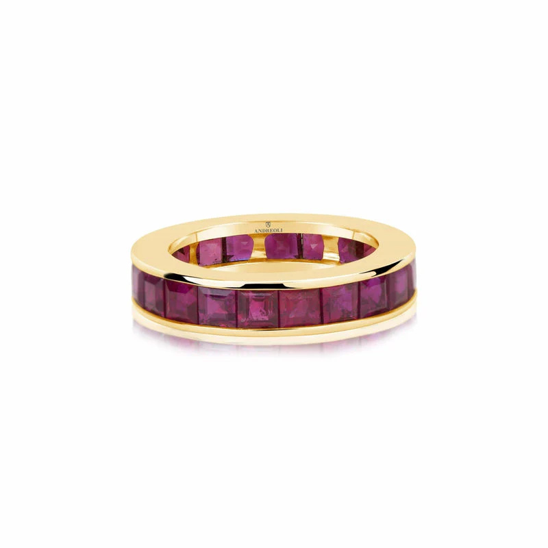 Andreoli Yellow Gold Ruby Eternity Band R2064 #2