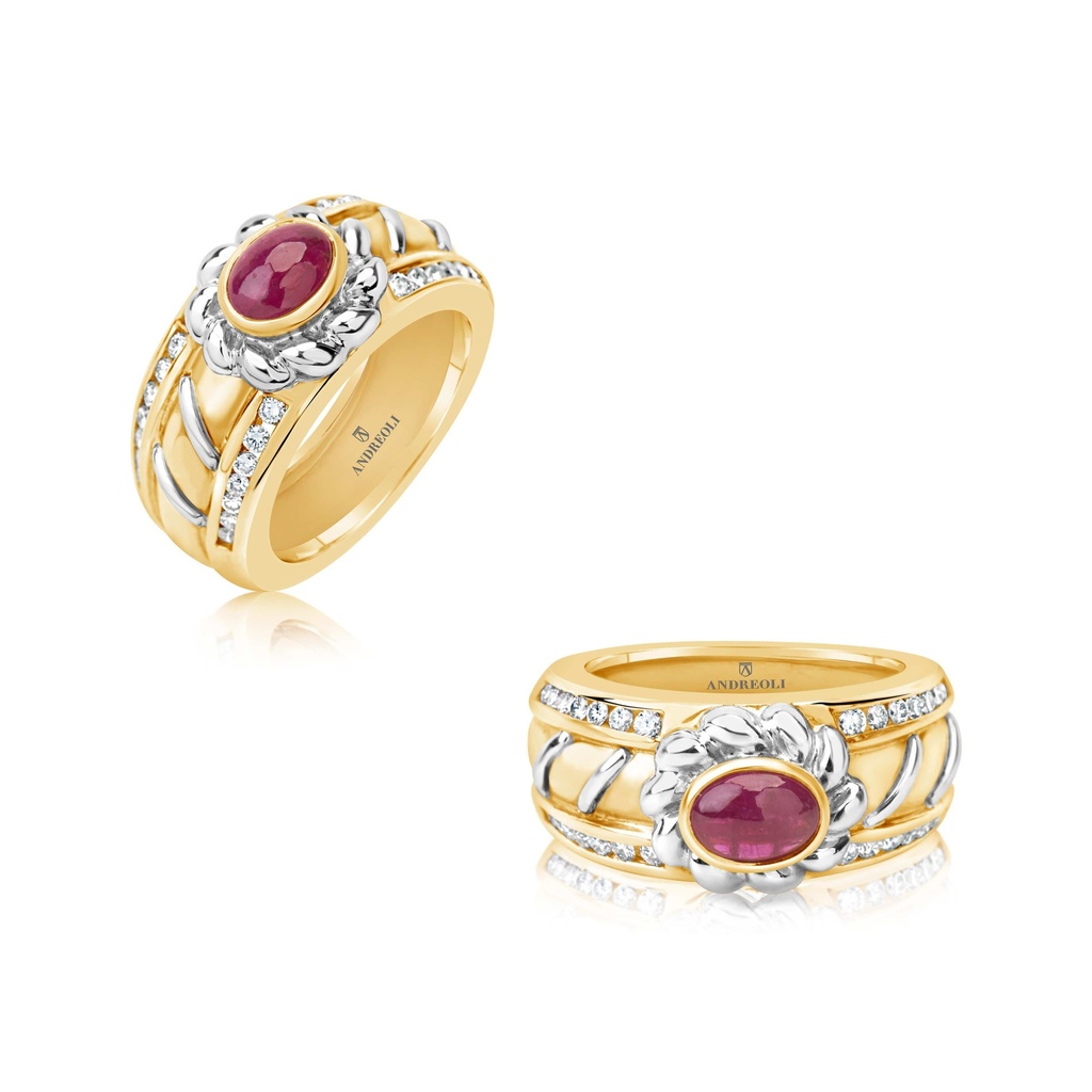 Andreoli Yellow Gold Ruby Ring Yellow Gold R1178 #2