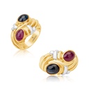 Andreoli Yellow Gold Sapphire And Ruby Ring R9818 #2