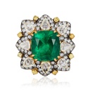 Andreoli Yellow Gold Zambian Emerald Ring R-303