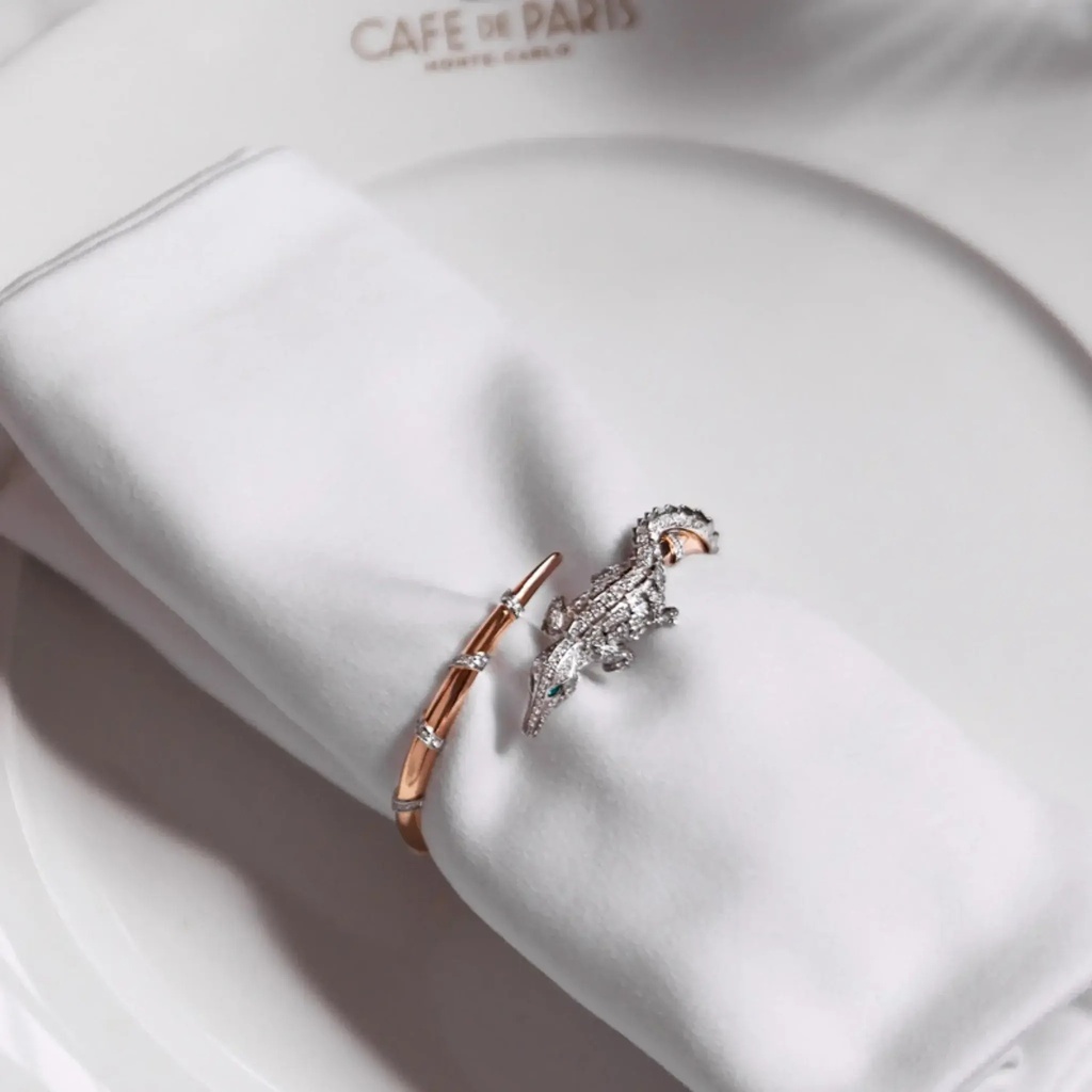 Orlov Caresse de Croco Full Pave Diamond Bracelet - Yellow Gold CCC-BBOYF #2