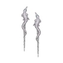 Orlov Caresse de Croco Full Pave Diamond Earrings - Long Version - White Gold CCC-EBOBWFM