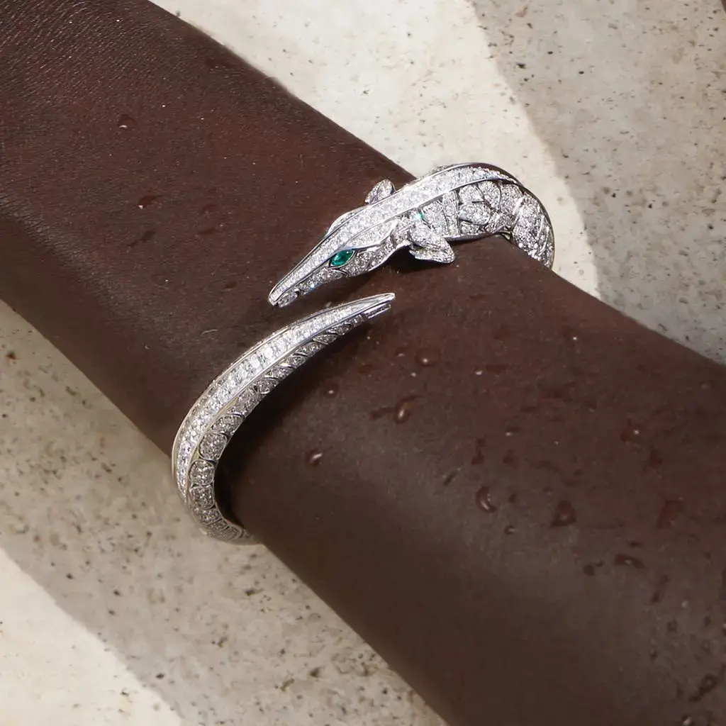 Orlov Croco Dream Full Pave Diamond Bracelet - White Gold 04B6DM-WG #2