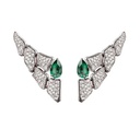 Orlov Skin 5 Elements Full Pave Diamond Emerald Earrings - White Gold CSK-E5EWFM1.6