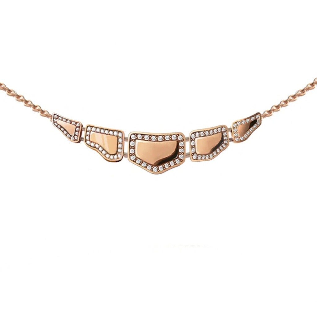 Orlov Skin 5 Elements Light Pavé Diamond Necklace - Rose Gold CSK-P5E_LM-RG