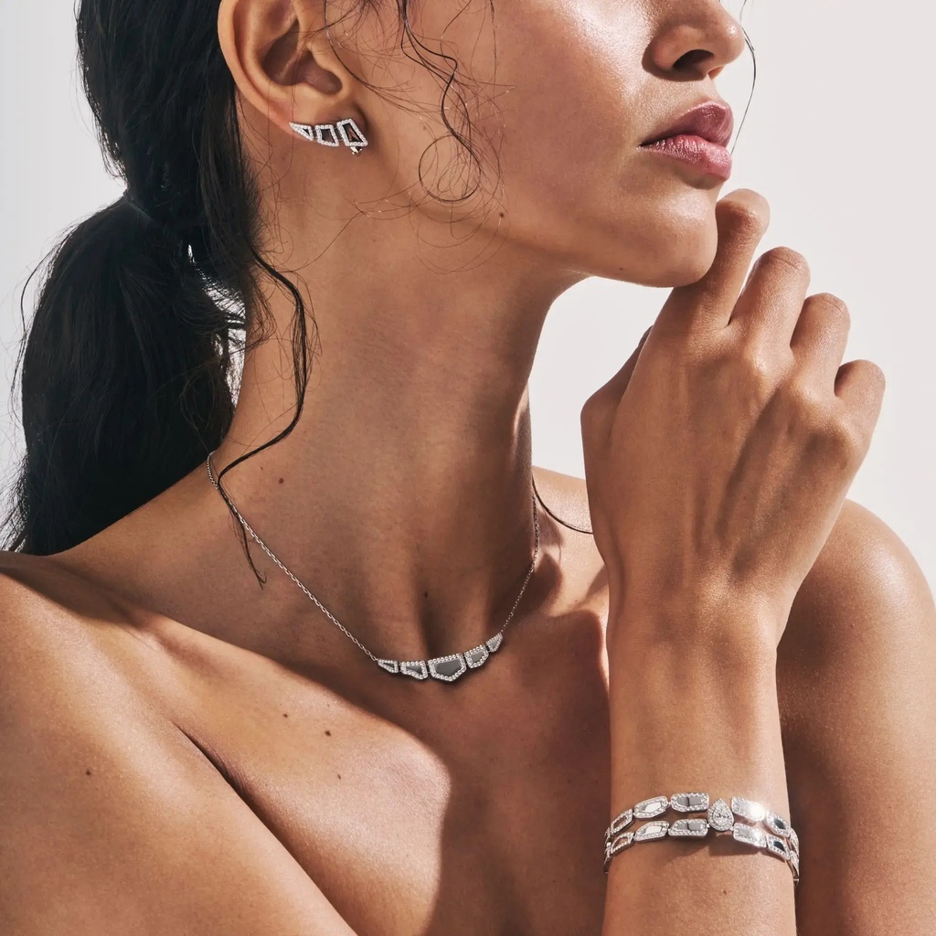 Orlov Skin 5 Elements Light Pavé Diamond Necklace - White Gold CSK-P5EWLM #3
