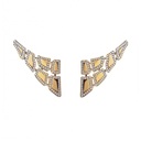 Orlov Skin 6 Elements Light Pave Diamond Earrings - Yellow Gold CSK-E6EYLM
