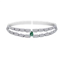 Orlov Skin Double Row Full Pavé Diamond Emerald Choker - White Gold CSK-O2R_FME2-WG