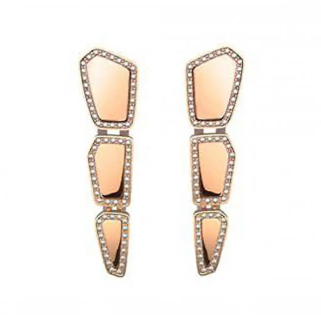 Orlov Skin Drop Light Pavé Diamond Earrings - Rose Gold CSK-EDRRLM