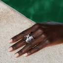 Orlov Skin Large Double Row Light Pave Diamond Ring - White Gold #2