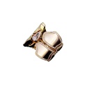 Orlov Skin Large Double Row Light Pave Diamond Ring - Yellow Gold
