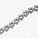 Orlov Spike 3 Row Full Pave Diamond Necklace - White Gold CSP-N3RWF #2