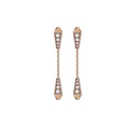Orlov Spike Double Drop Full Pave Diamond Earrings - White Gold CSP-ED2WFM