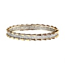 Orlov Spike Double Row Full Pave Diamond Bracelet - Yellow Gold CSP-B2RYF