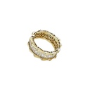 Orlov Spike Double Row Full Pave Diamond Ring - Yellow Gold