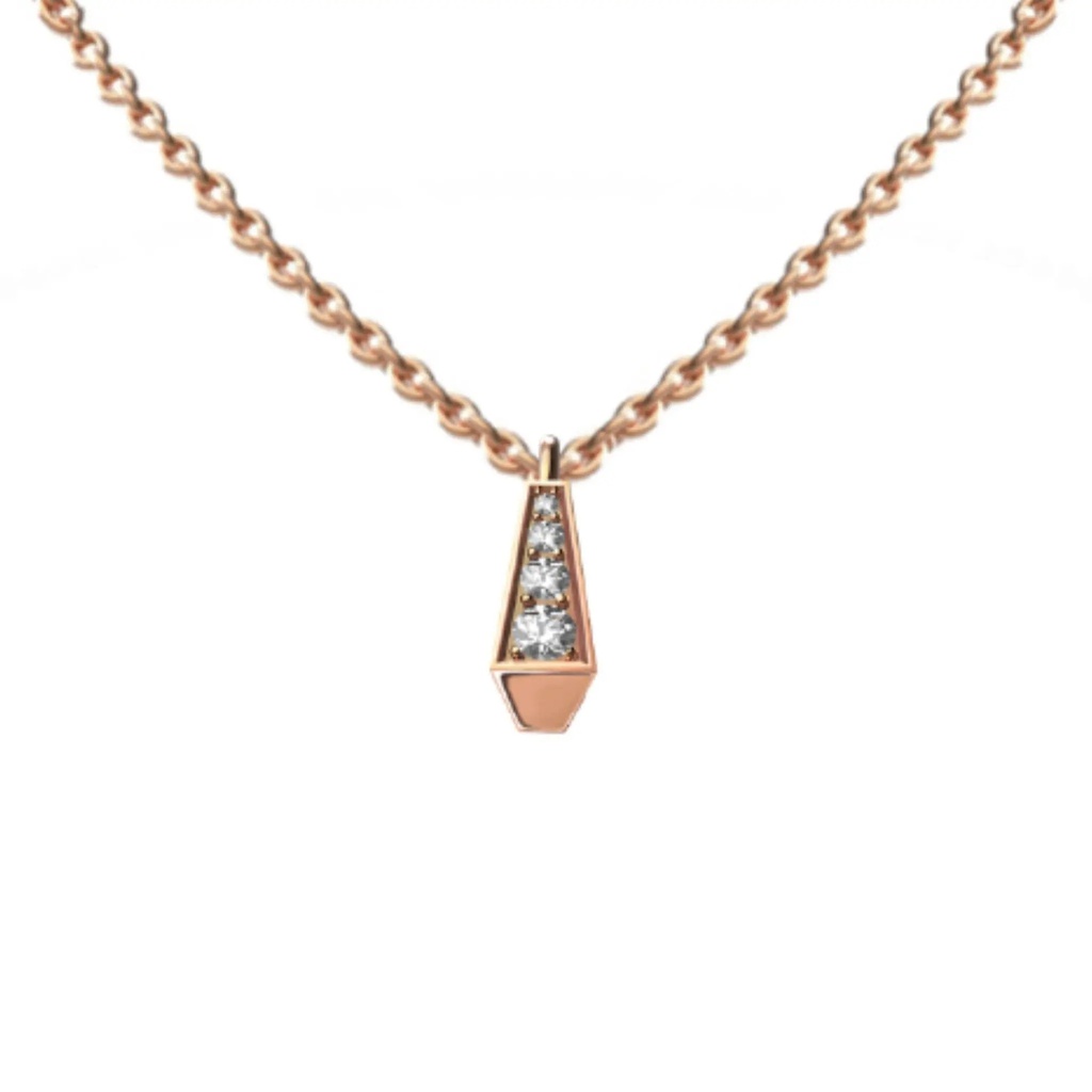 Orlov Spike One Full Pave Diamond Pendant - Rose Gold CSP-P1E_FM-RG