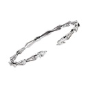 Orlov Spike Open Full Pave Diamond Bracelet - White Gold CSP-BOPWF1