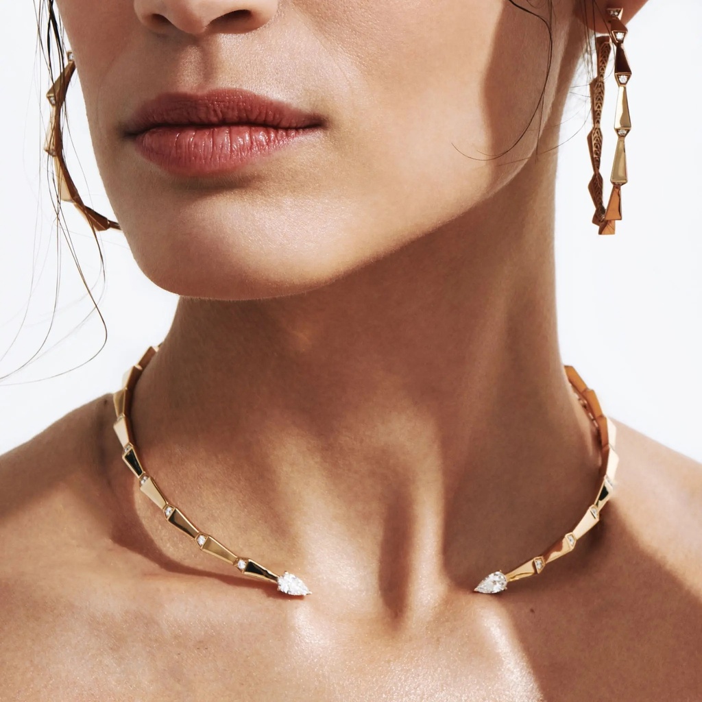 Orlov Spike Open Light Pavé Diamond Choker - Rose Gold CSP-O1R_LM1.4-RG