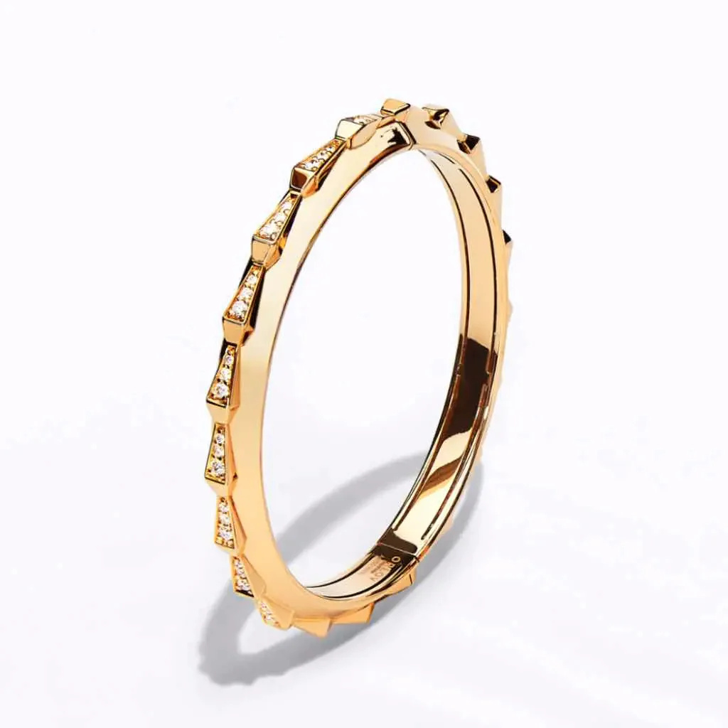Orlov Spike Signature Half Pave Diamond Bracelet - Rose Gold CSP-BSIRH #3