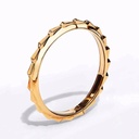 Orlov Spike Signature Light Pave Diamond Bracelet - Yellow Gold CSP-BSIYL
