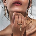 Orlov Spike Tassel Half Pave Diamond Ring - Rose Gold #2