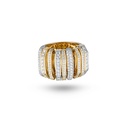 Marceline Akasha Ring With Gold Band And Full Diamond Links R054BYWG-EC48