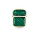 Marceline Amrita Large Square Ring In Malachite Amrita Large Square Ring In Malachite