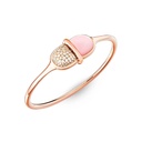 Marceline Amrita Round Bangle In Pink Opal And Diamonds Amrita Round Bangle In Pink Opal And Diamonds