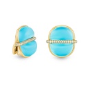 Marceline Amrita Round Earrings In Sea Blue Chalcedony Amrita Round Earrings In Sea Blue Chalcedony