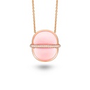 Marceline Amrita Round Necklace In Pink Opal Amrita Round Necklace In Pink Opal