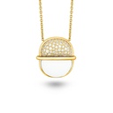 Marceline Amrita Round Necklace In White Ceramic And Diamonds Amrita Round Necklace In White Ceramic And Diamonds