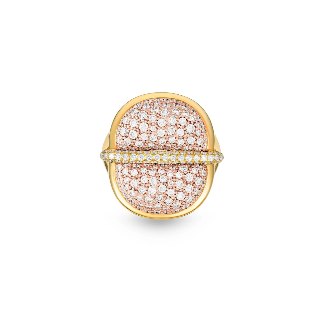 Marceline Amrita Round Ring In Full Diamonds Amrita Round Ring In Full Diamonds