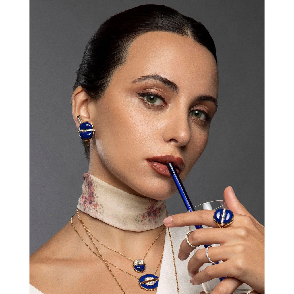 Marceline Amrita Round Ring In Lapis Lazuli Amrita Round Ring In Lapis Lazuli #2