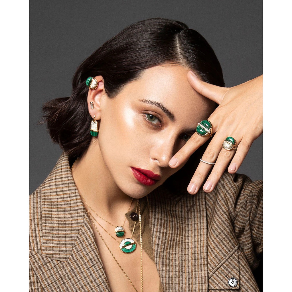 Marceline Amrita Round Ring In Malachite Amrita Round Ring In Malachite #2